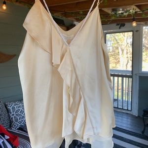 Jonathan Simkhai Nude Silk Tank